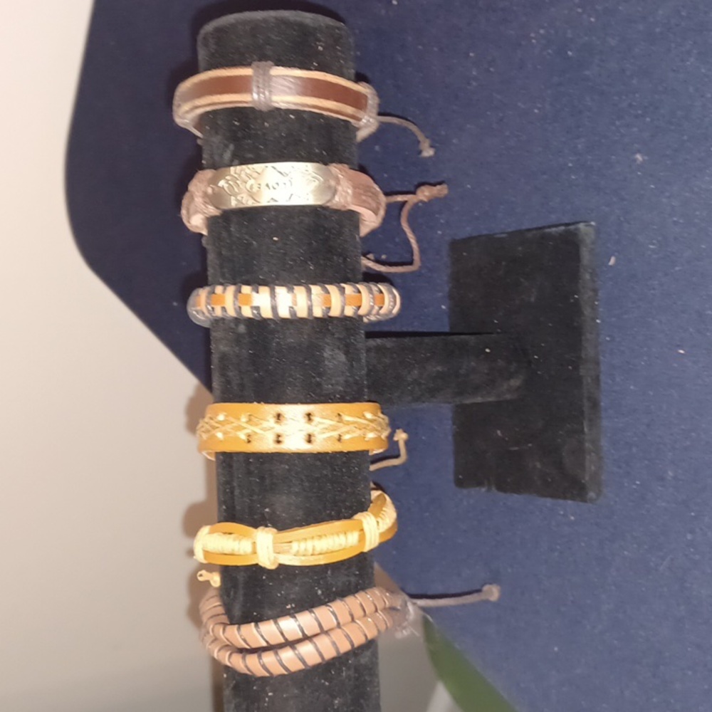 6 Pc. Leather Bracelet NWOT